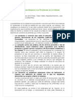 El Perfil de Una Empresa Con Problemas en La Calidad