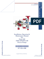 Installation, Operation & Maintenance Manual For Series 460 Osd Ansi B73.1M Process Pumps