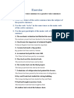 The Past Perfect Passive Voice Exercise