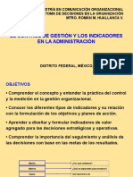 El Control de Gestión y Los Indicadores de Gestión - UDF