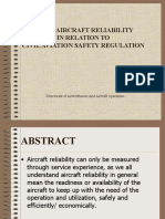 Aging Aircraft Reliability in Relation To Civil Aviation Safety Regulation