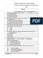 PRE-EXAMINATION - Introduction To Safety & Health: Name: Date: S.N - Questions