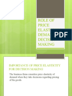 Role of Price Elasticity Demand in Decisin-Making