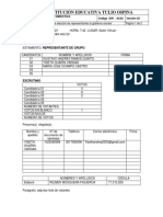 DIR-AC02 - Representante Escolar (Acta de Elección Del Gobierno Escolar)