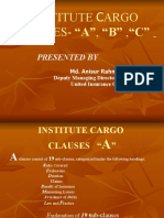 Institute Cargo Clauses-A, B, C