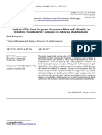 Analysis of The Good Corporate Governance Effect On Profitability in Registered Manufacturing Companies in Indonesia Stock Exchange (2019)