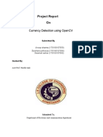 Project Report On: Currency Detection Using Opencv