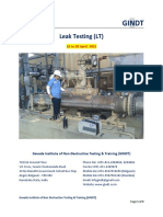 NDT Level 2 in Leak - Testing