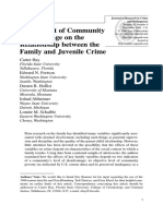 The Impact of Community Disadvantage On The Relationship Between The Family and Juvenile Crime