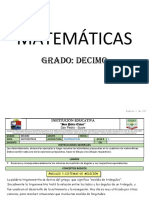 Grado Decimo - Primer Periodo