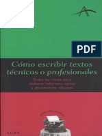 Dintel, Felipe - Cómo Escribir Textos Técnicos o Profesionales