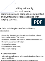 Learning Literacy Skills