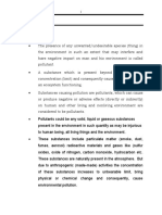 Pollutants: Chapter No 3 Chemistry of Pollutants