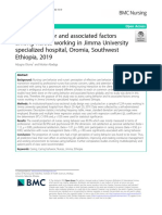 Caring Behavior and Associated Factors Among Nurses Working in Jimma University Specialized Hospital, Oromia, Southwest Ethiopia, 2019