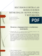 Recursos o Impugnaciones A Resoluciones Municipales