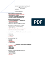 2136 Bsa Pe412K-Lpa / 2137 Bsa Pe412K-Lpb Organizational Behavior April 16, 2021 Name: Candelaria, Christine Remy O. Multiple Choice Quiz