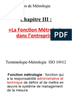 Chapitre 4 Fonction Métrologique Dans L'entreprise