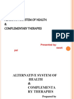 S: Alternative System of Health & Complementary Therapies: Eminar On