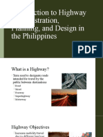 Introduction To Highway Administration, Planning, and Design in The Philippines