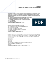 Strategy and Analysis in Using Net Present Value: Multiple Choice Questions