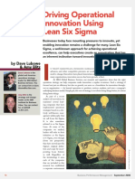 Driving Operational USING LEAN SIX SIGMA