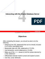 Interacting With The Oracle Database Server