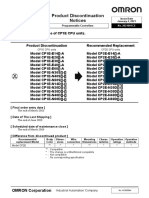 Discontinuation Notice - CP1E To CP2E