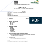 Formato Cob - 06 Modelo de Llenado de Cuaderno de Ocurrencias