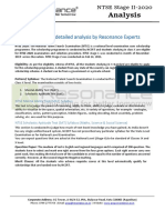 Analysis: NTSE Stage-2 Detailed Analysis by Resonance Experts