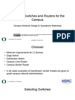 Choosing Switches and Routers For The Campus: Campus Network Design & Operations Workshop