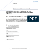 Work Breakdown Structure Application For Man Hours Calculation in Hull Construction Shipbuilding in Malaysia