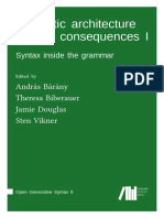 Syntactic Architecture and Its Consequences I: András Bárány Theresa Biberauer Jamie Douglas Sten Vikner