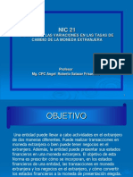 Nic 21 Variaciones en Tasas de Cambio