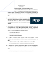 Fbe1202 Statistics Homework-3 (Sampling Distributions of Sample Proportion and Sample Variance)