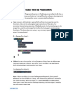 Object Oriented Programming