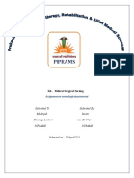 Sub - Medical Surgical Nursing: Assignment On Neurological Assessment