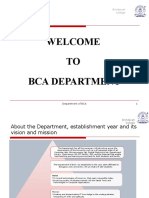 Welcome TO Bca Department: Brindavan College