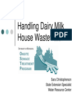 Handling Dairy Milk House Wastewater