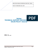 Netapp Technical Support and Maintenance Sales Policy-External