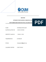 September 2020 Semseter Final Examination (Essay) : Name: Sudirman Bin Saini Matriculation No: 820810125045001