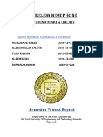 Wireless Headphone: Semester Project Report