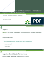 UFCD 8142 - Logística Vs Cadeia de Abastecimento