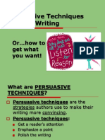 Persuasive Technique Used in Writing