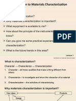 Introduction To Materials Characterization: Questions