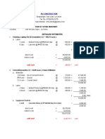 Detailed Estimates: Av Construction