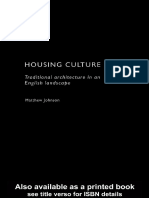 Housing Culture - Traditional Architecture in An English Landscape