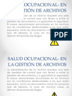 Salud Ocupacional en La Gestion de Archivos