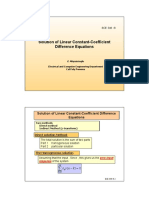 Solution of Linear Constant-Coefficient Difference Equations