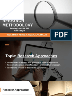 Research Methodology: Prof. Mark Kevin A. Vidar, LPT, Ma, JD