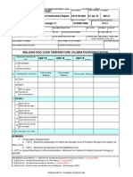 Saudi Aramco Test Report: Welding Rod Oven Calibration/Verification Report